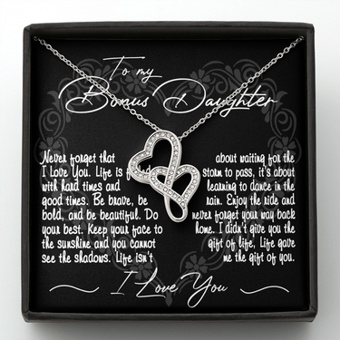 to my bonus daughter necklace, gifts for bonus daughter
